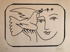 Tirage sérigraphié ou lithographie en édition limitée Boy with Dove