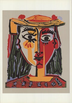 Buste de femme avec chapeau