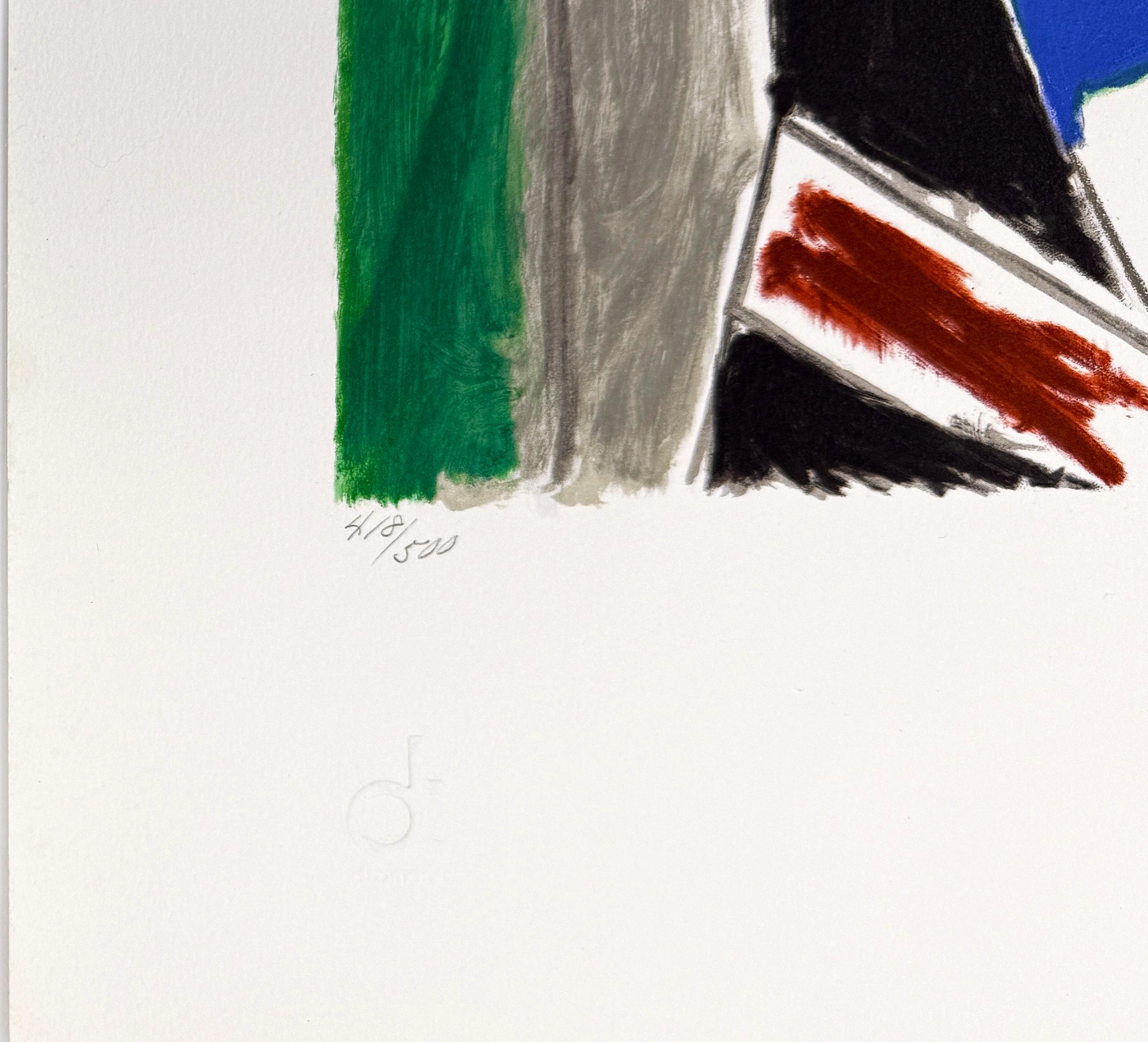 Buste au Chapeau Jaune et Gris (Lithographie aus dem Nachlass von Marina Picasso) (Kubismus), Print, von (after) Pablo Picasso