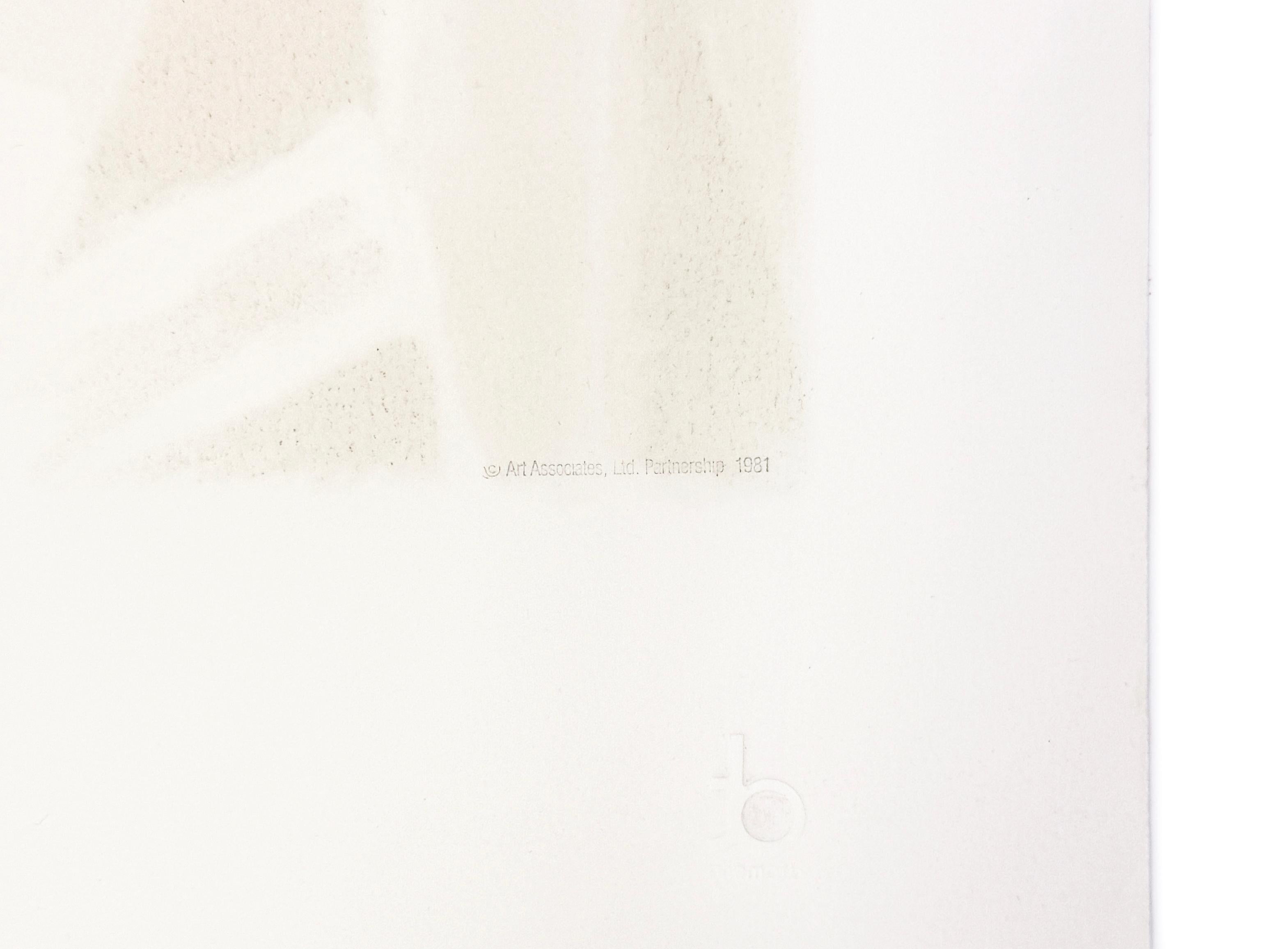 Buste au Chapeau Jaune et Gris (Lithographie aus dem Nachlass von Marina Picasso) (Beige), Figurative Print, von (after) Pablo Picasso