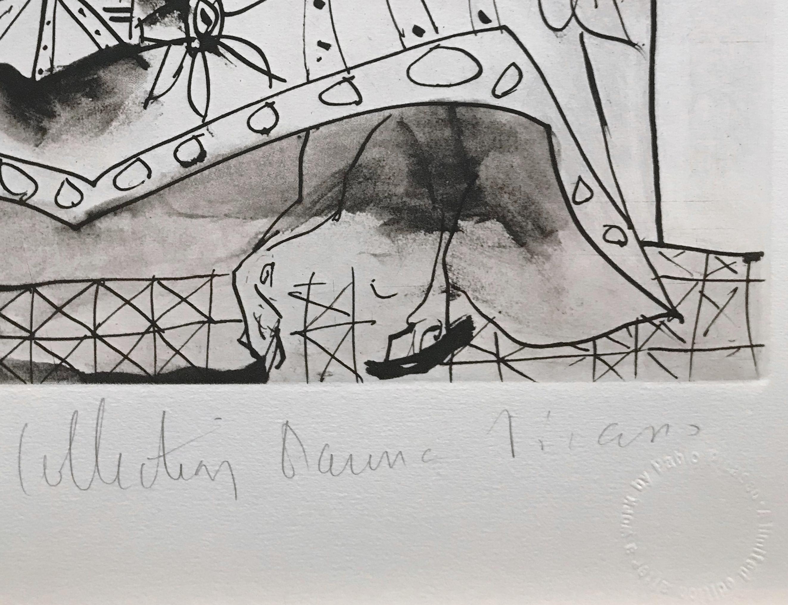 CHEVALIER EN ARMURE, PAGE ET FEMME NUE - Print by (after) Pablo Picasso