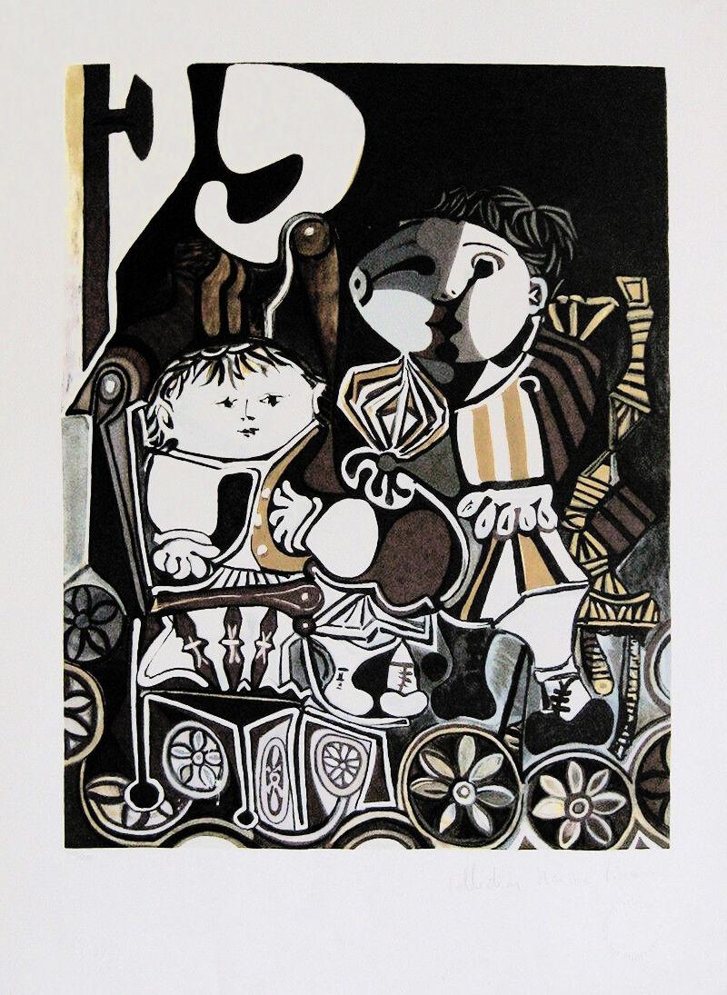 (after) Pablo Picasso Figurative Print - CLAUDE ET PALOMA