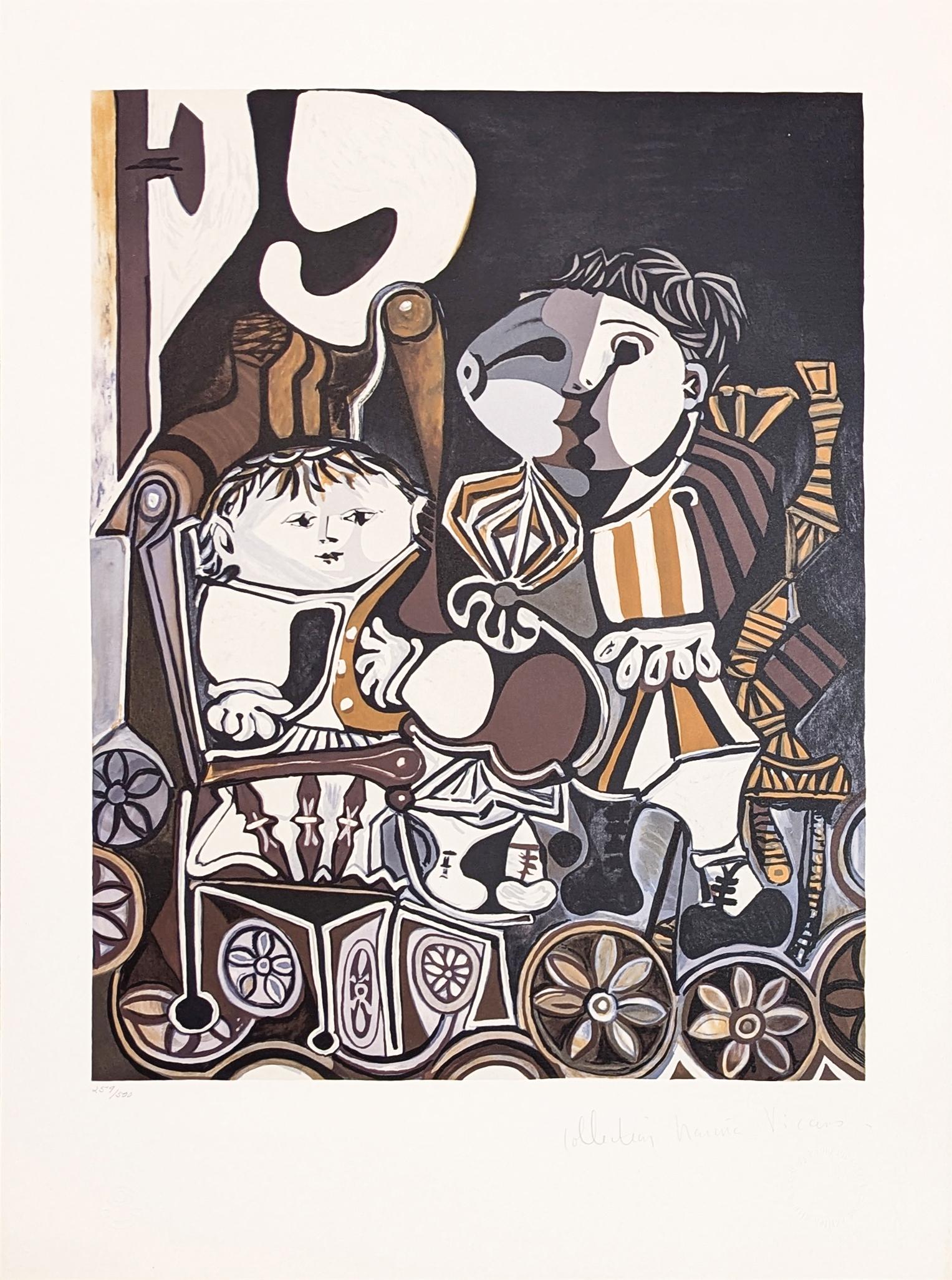 (after) Pablo Picasso Figurative Print - Claude Et Paloma (from Picasso Estate Collection)
