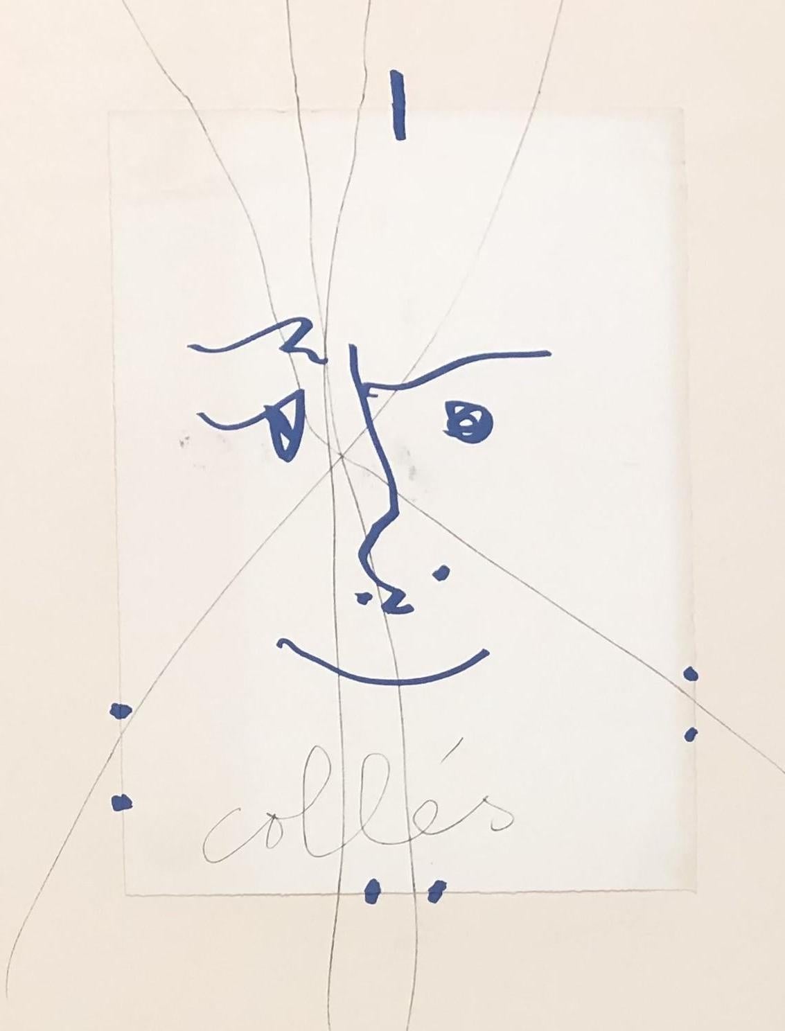 Composition - Lithograph 300 copies - White Portrait Print by (after) Pablo Picasso
