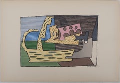Natura morta cubista - Litografia e stencil, firmato