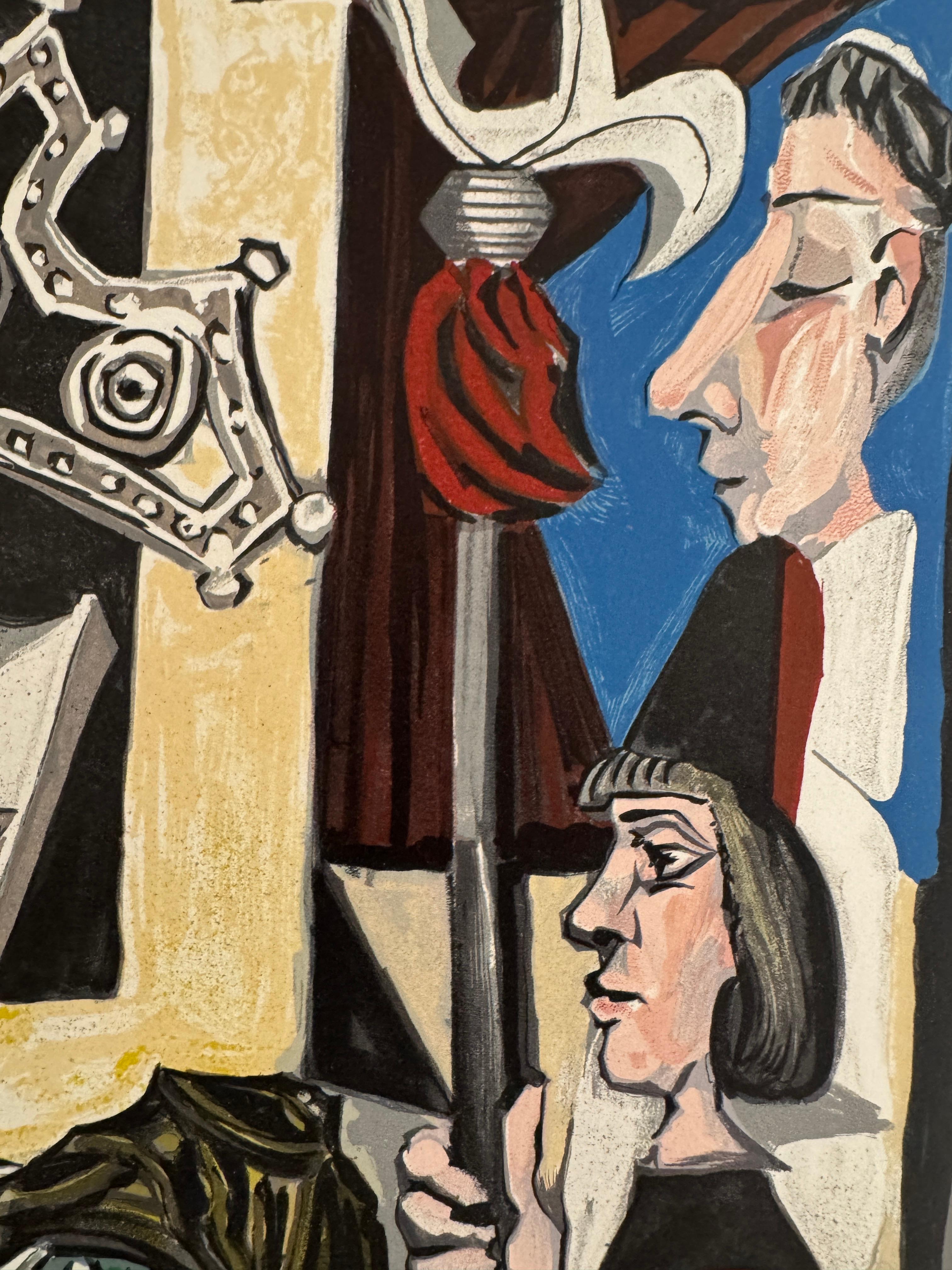 Deux Périodes - Maison de la Pensée Francaise (after) Pablo Picasso, Lithograph For Sale 1