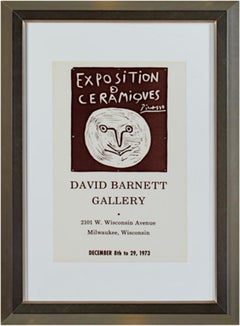 "Exposition Ceramiques Picasso, David Barnett Gallery," Poster after P. Picasso