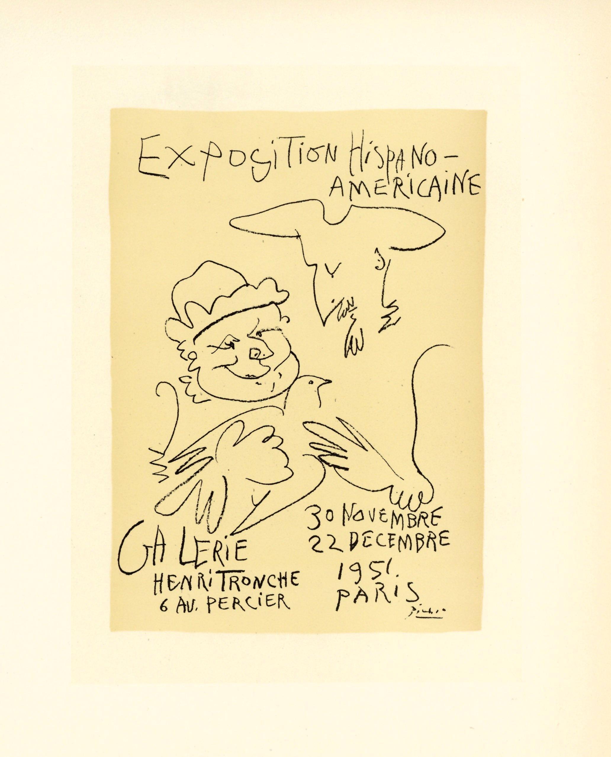 "Exposition Hispano-Americaine" lithograph poster - Print by (after) Pablo Picasso