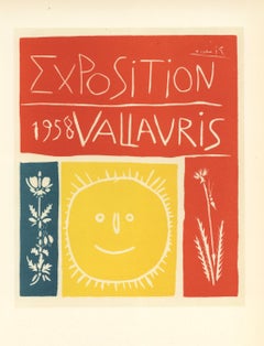 Affiche en lithographie « Exposition Vallauris »