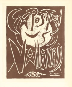 Retro "Exposition Vallauris" lithograph poster