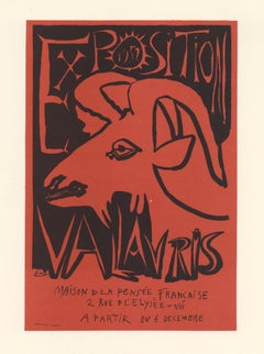 Affiche en lithographie « Exposition Vallauris »