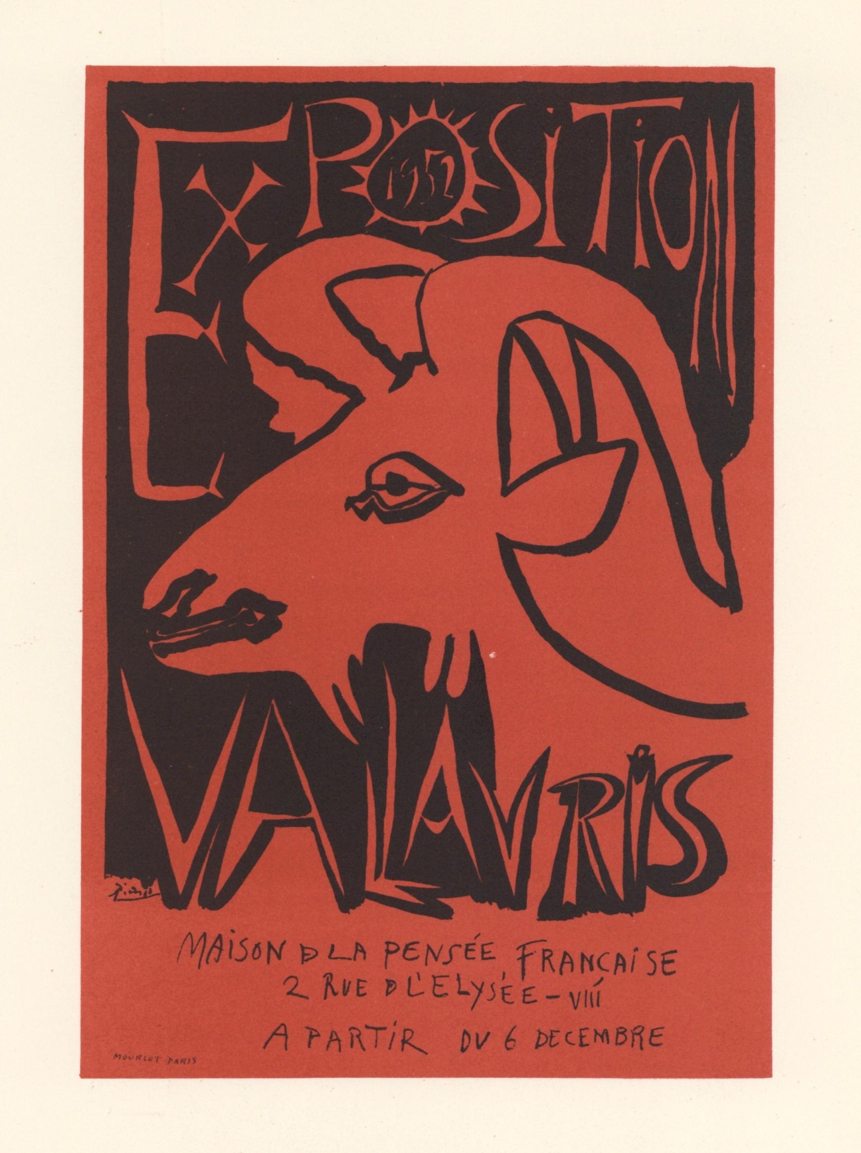 "Exposition Vallauris" lithograph poster - Print by (after) Pablo Picasso