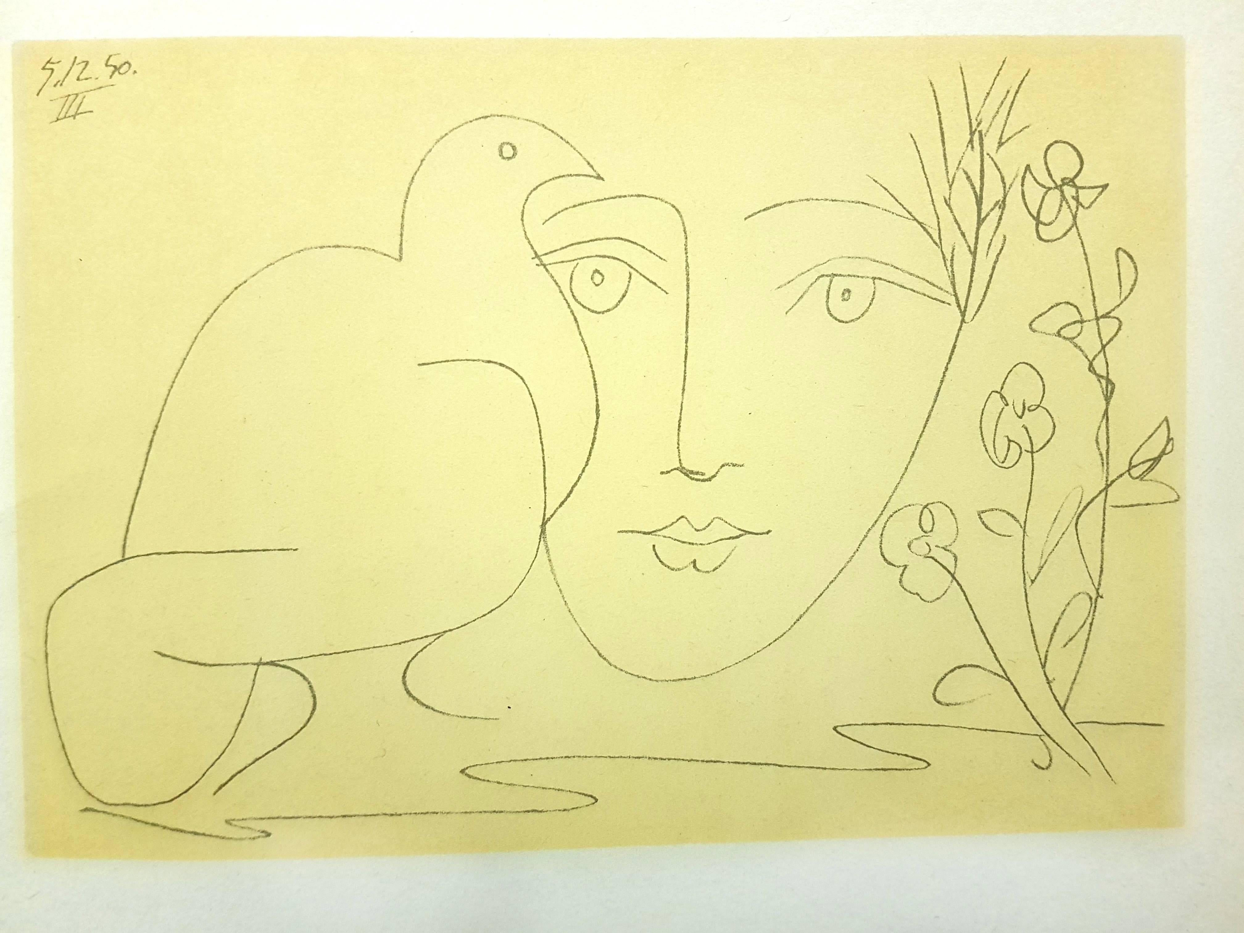 (after) Pablo Picasso Figurative Print - Face of Peace - Lithograph
