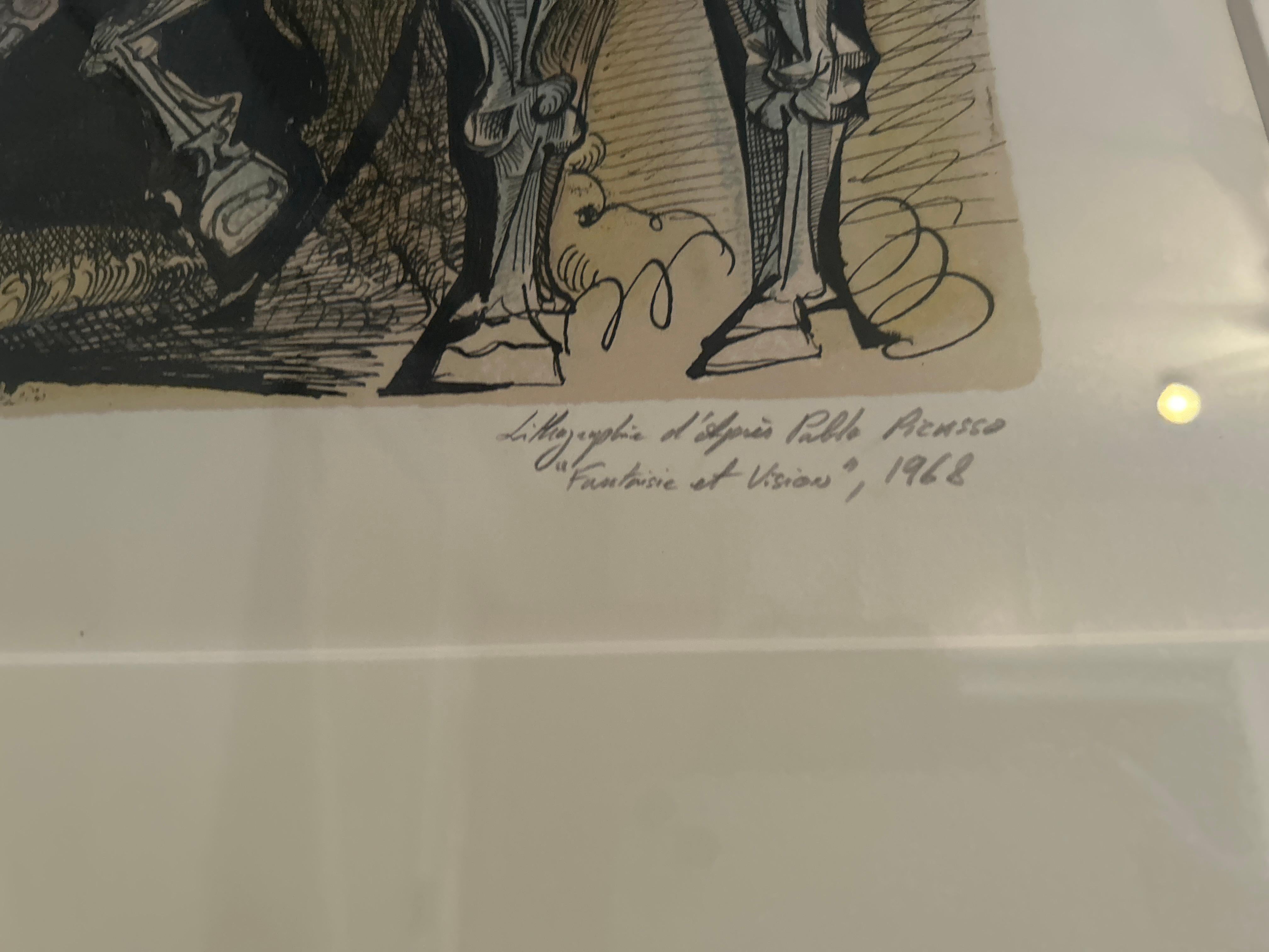 Fantasie und Vision (Braun), Animal Print, von (after) Pablo Picasso
