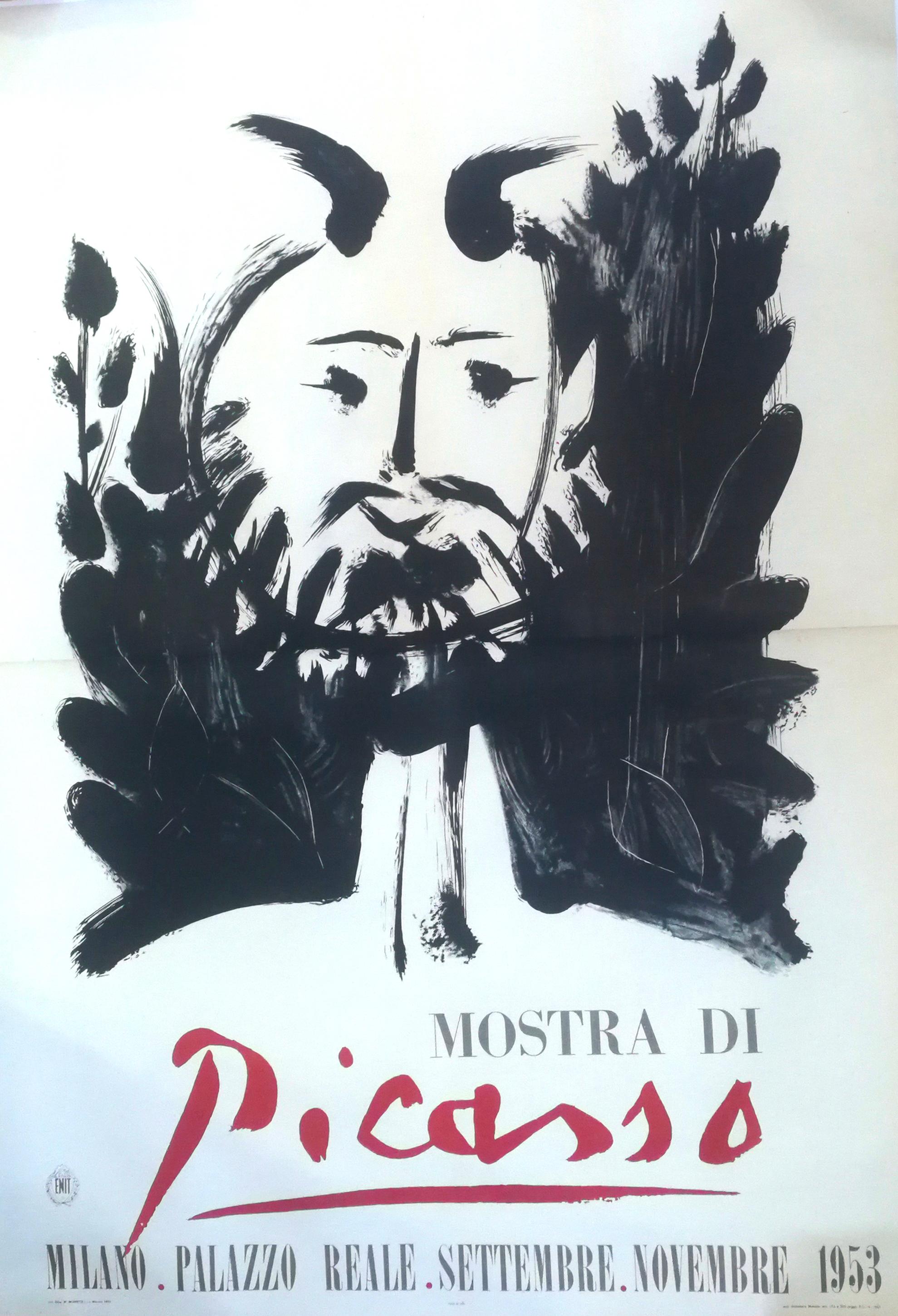 (after) Pablo Picasso Print - Faun - Vintage Poster - Picasso Exhibition in Milan 1953