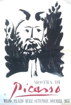 Affiche vintage Faun, d'après l'exposition de Picasso à Milan en 1953