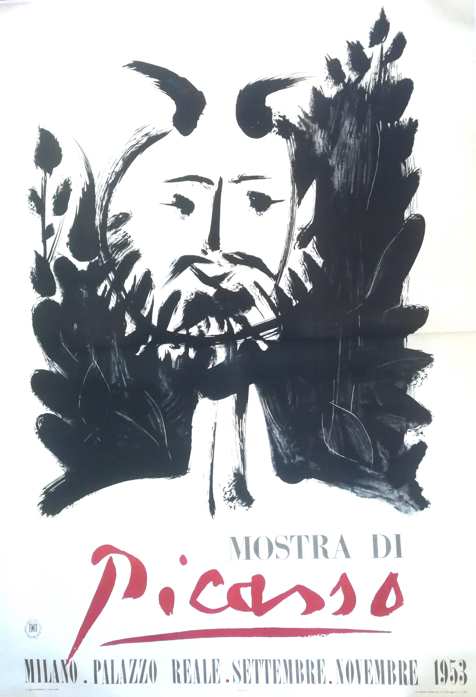 (after) Pablo Picasso Print – Faun – Vintage-Poster – Picasso-Ausstellung in Mailand 1953, Ausstellung in Mailand