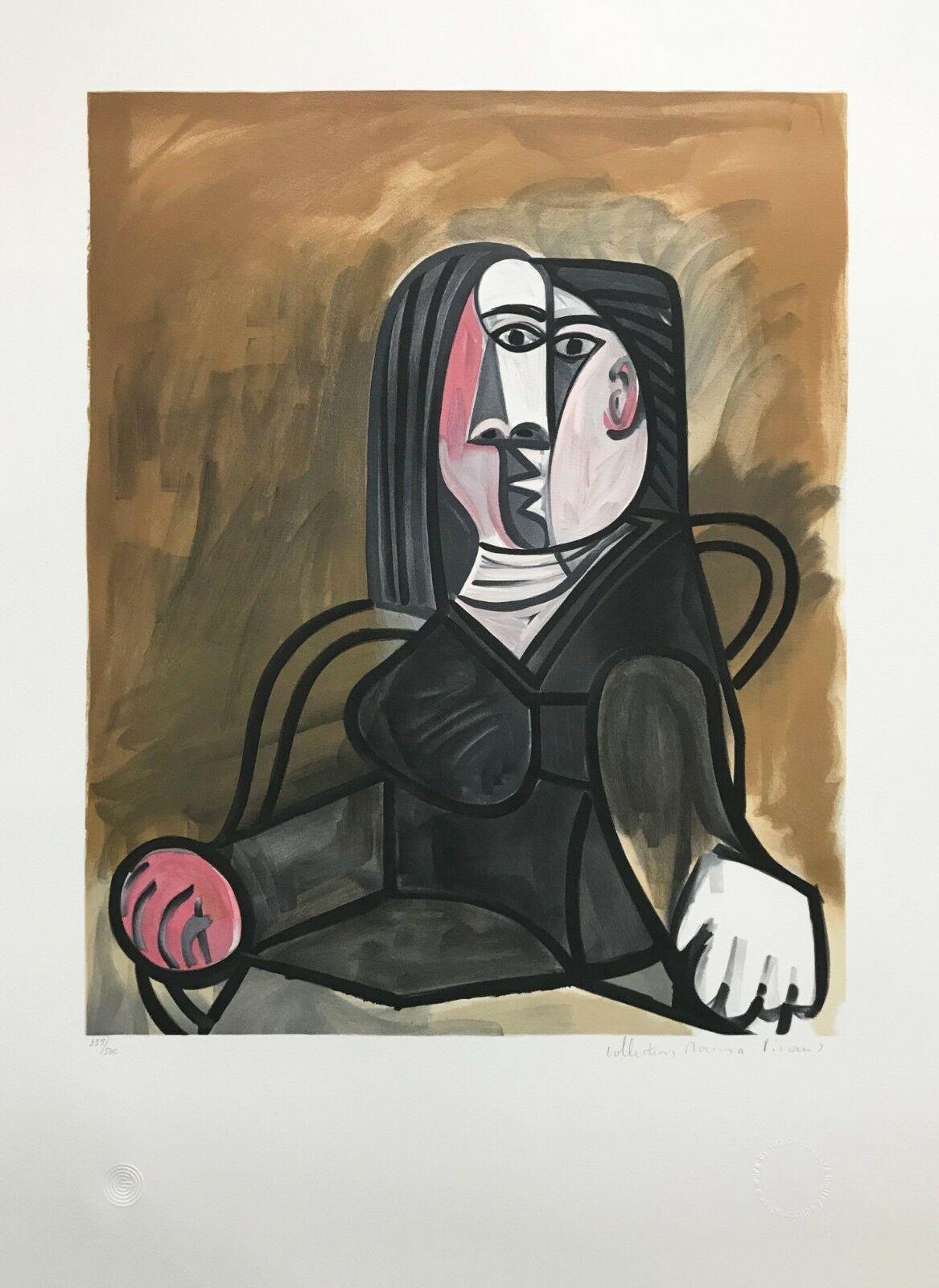 (after) Pablo Picasso Portrait Print – FEMME ASSISE DANS UN FATEUIL