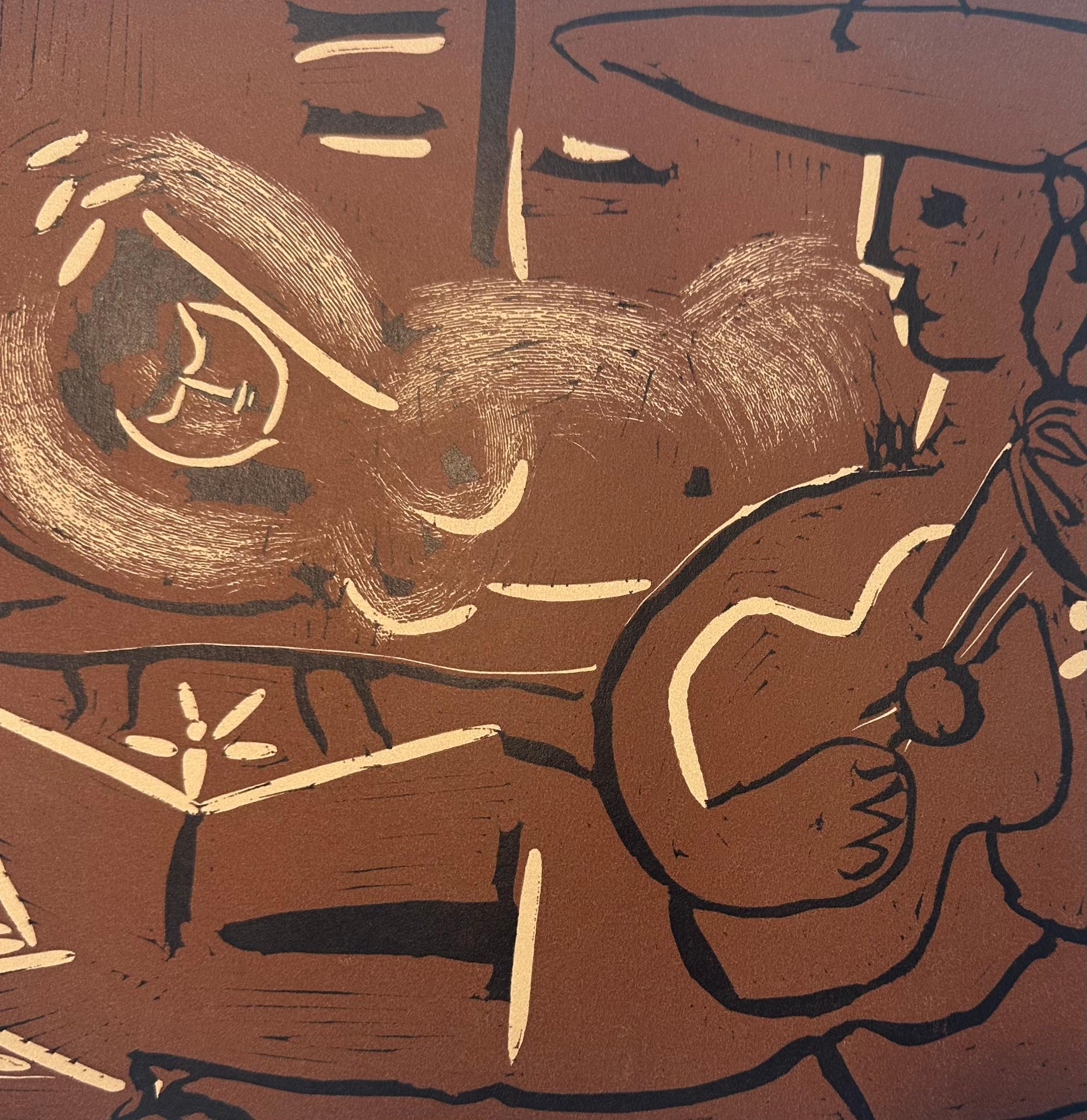 Pablo Picasso Liegende Frau und Gitarrist, 1962 – Print von (after) Pablo Picasso