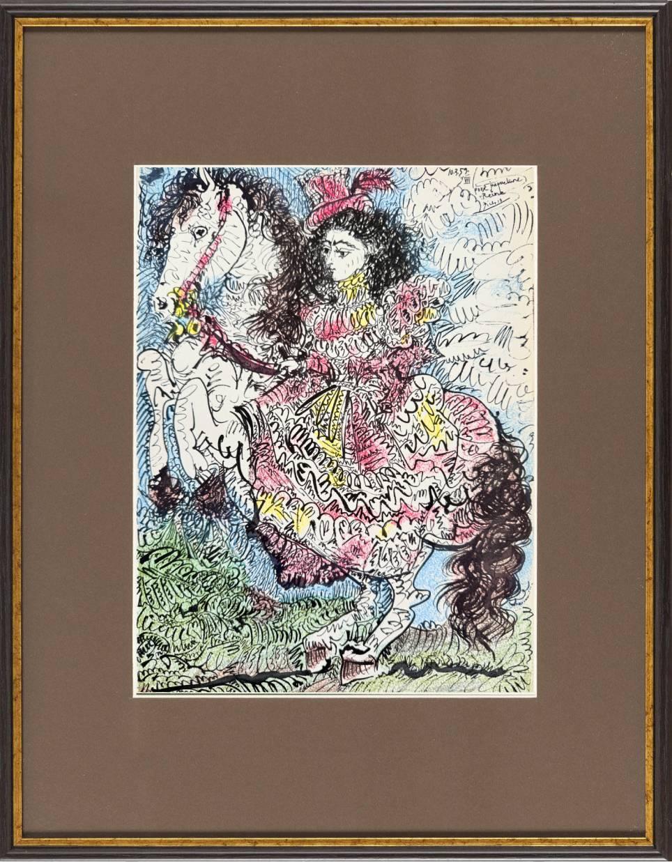 Jacqueline, litografía, moderna, 1961, enmarcada, en excelente estado - Art de (after) Pablo Picasso