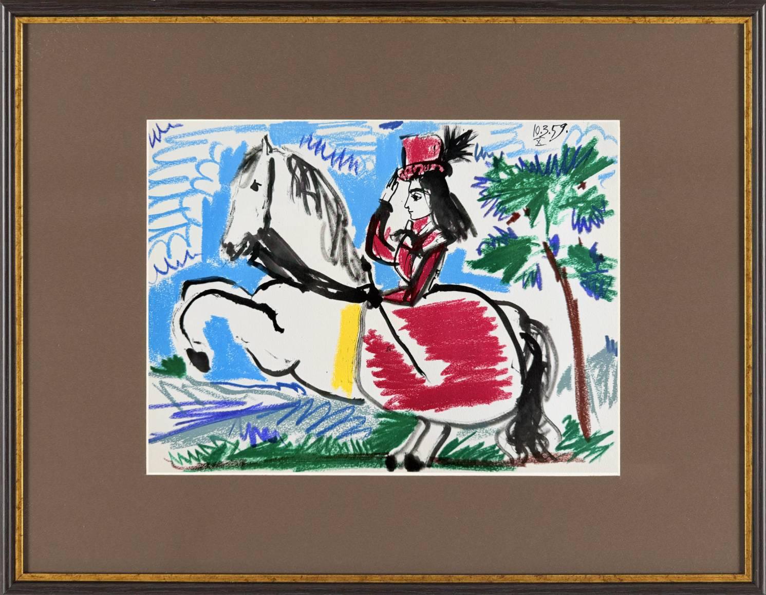 (after) Pablo Picasso Print - Jacqueline, Lithograph, Modern, 1961, Framed, Excellent
