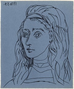 "Jacqueline" linocut