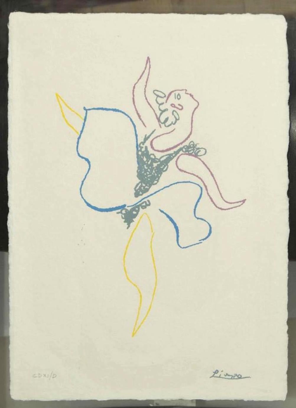 (after) Pablo Picasso Figurative Print - La Bailarina - Original Lithograph After Pablo Picasso - 1954