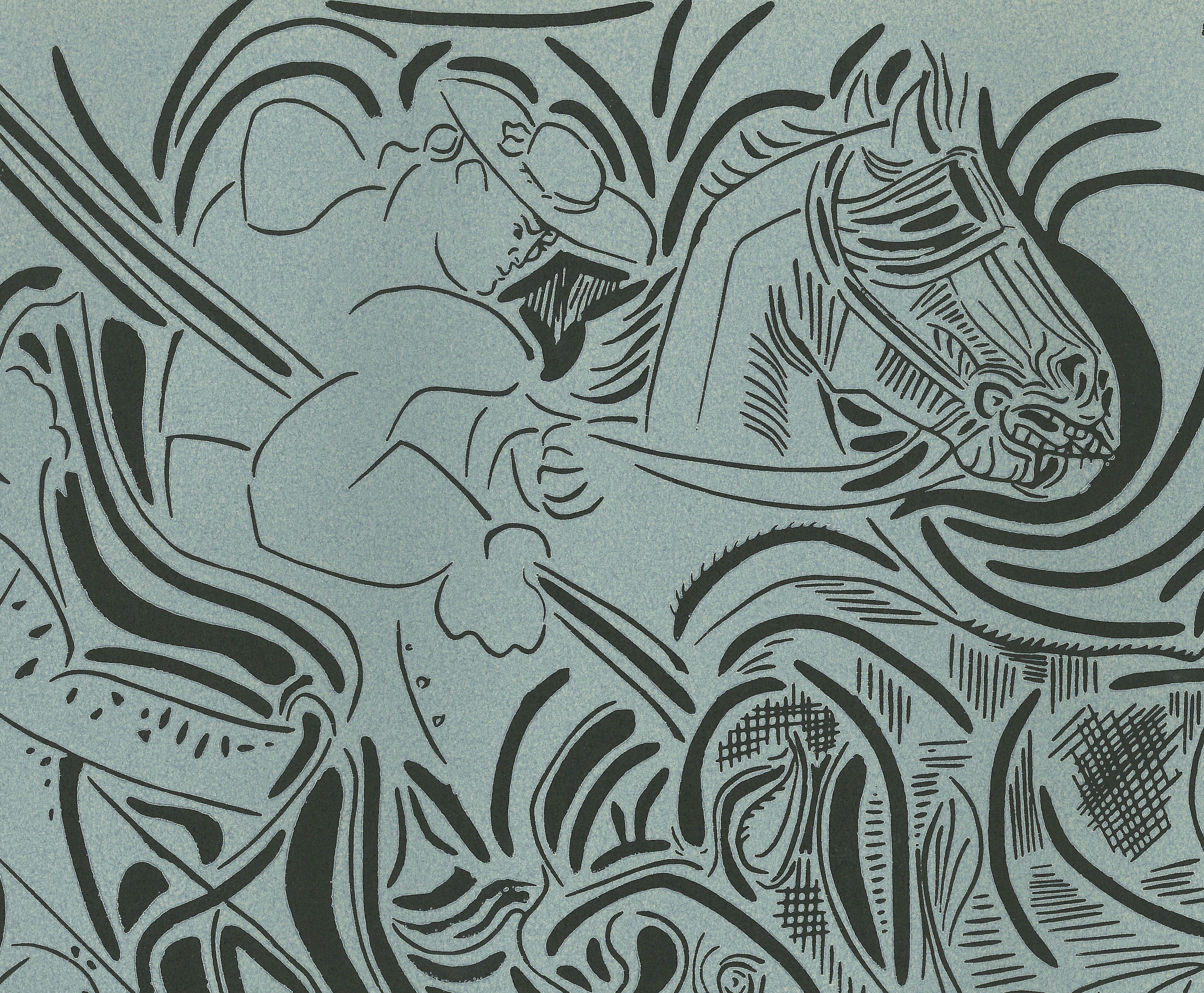 La Pique - Linogravure originale d'après Pablo Picasso - 1962 - Cubisme Print par (after) Pablo Picasso