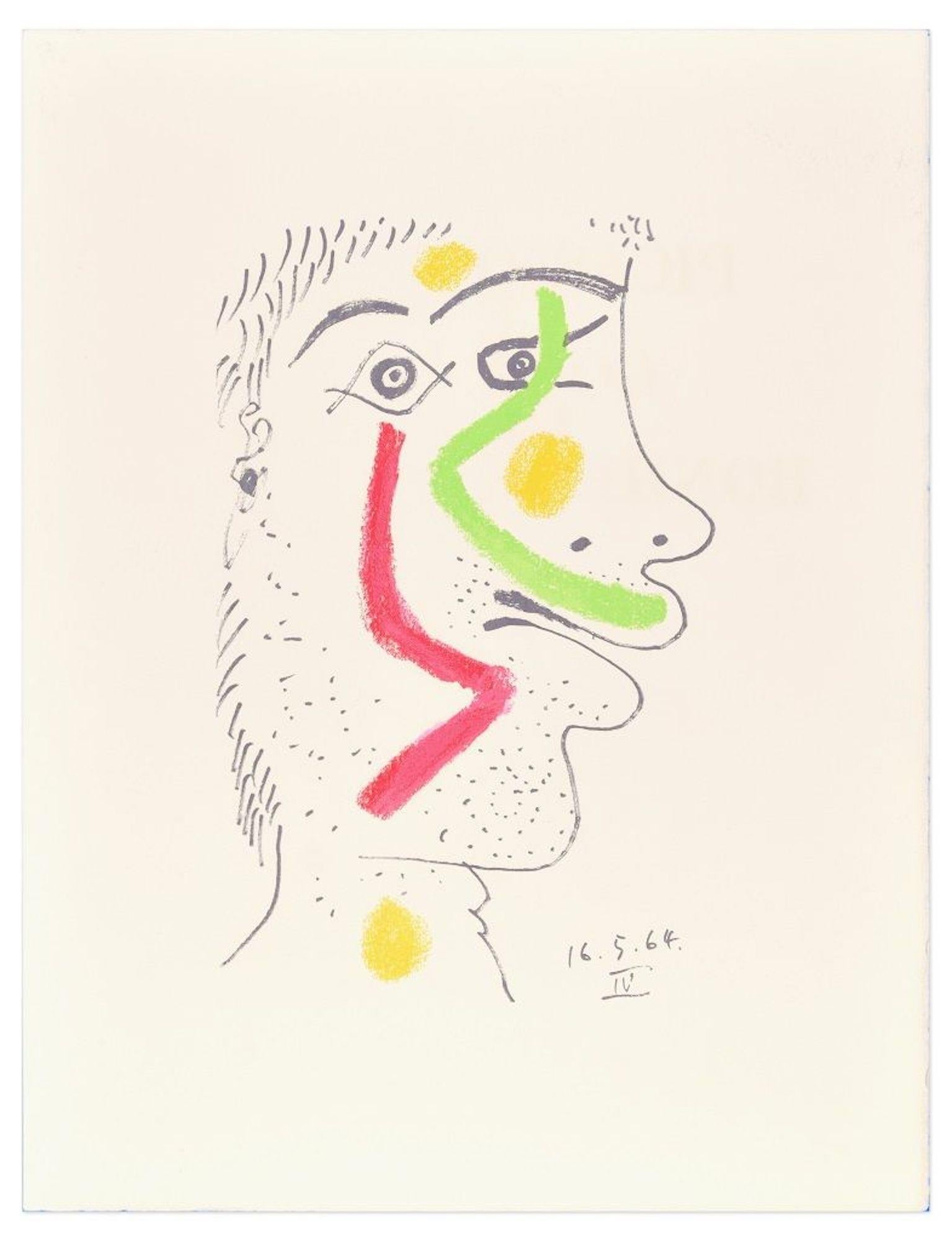 (after) Pablo Picasso Print - Le goût du Bonheur - 16.5.64 IV - Original Lithograph After P. Picasso
