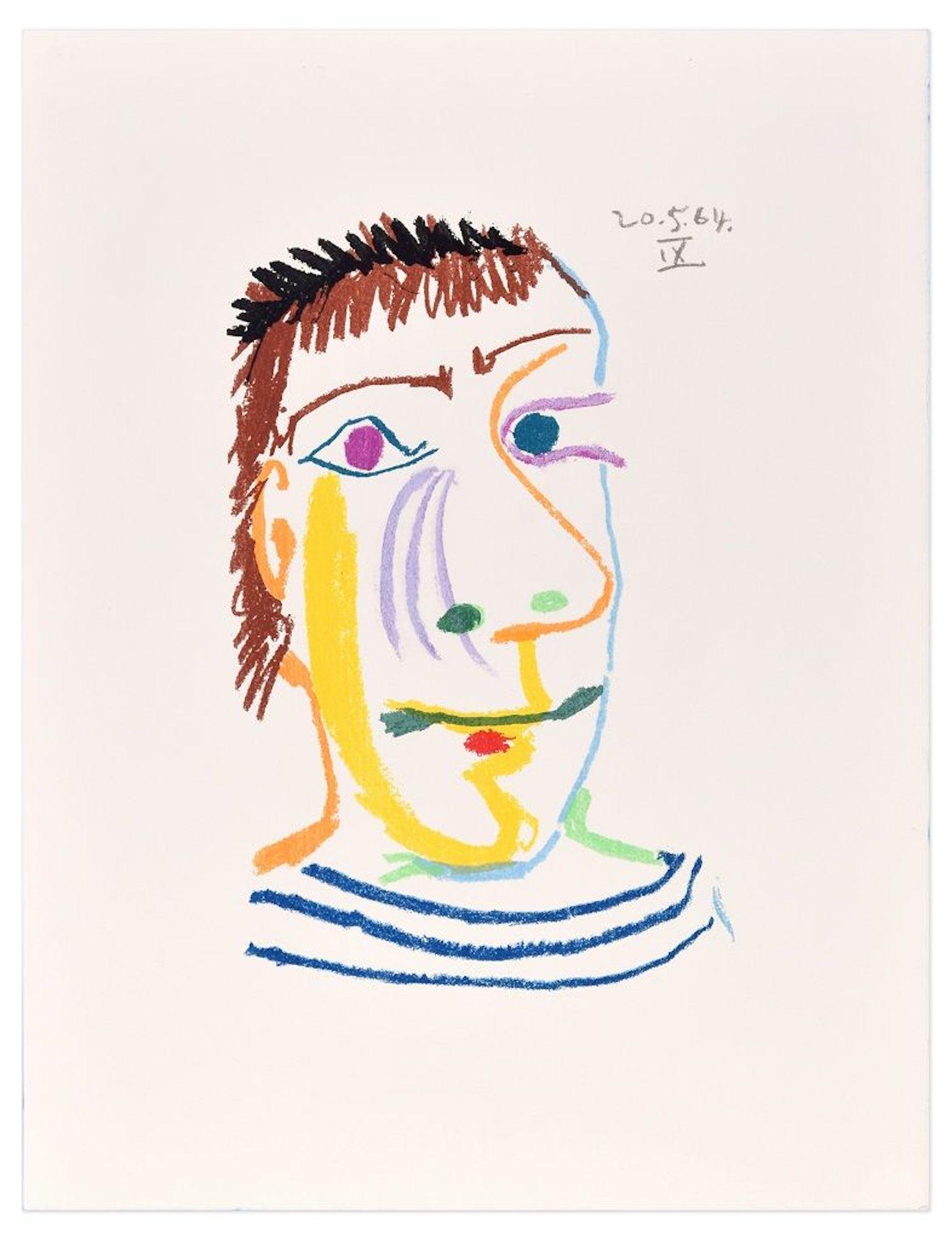 (after) Pablo Picasso Print - Le Goût du Bonheur - 20.5.64 IX - Lithograph After P. Picasso