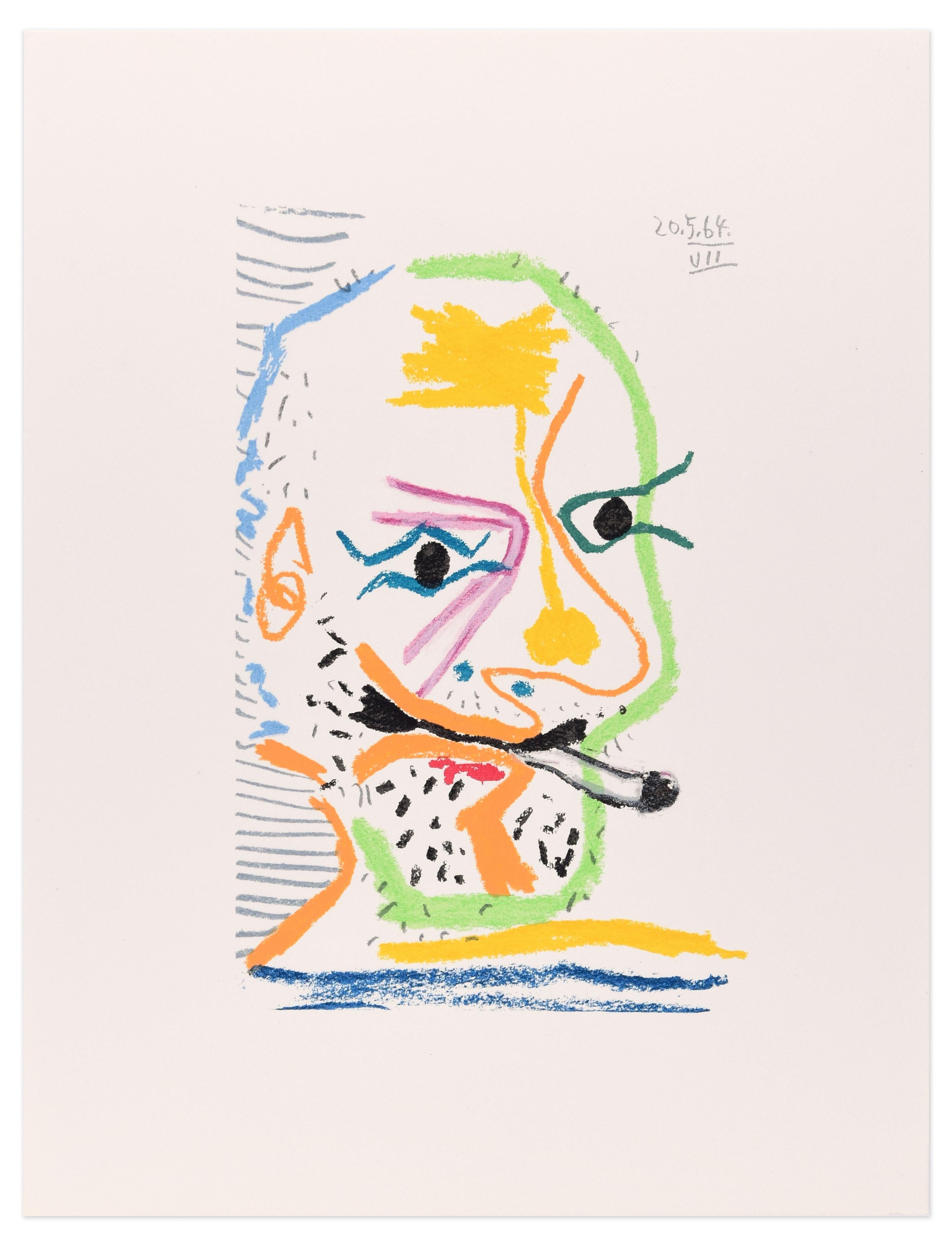 (after) Pablo Picasso Print - Le goût du Bonheur - 20.5.64 VII - Original Lithograph After P. Picasso