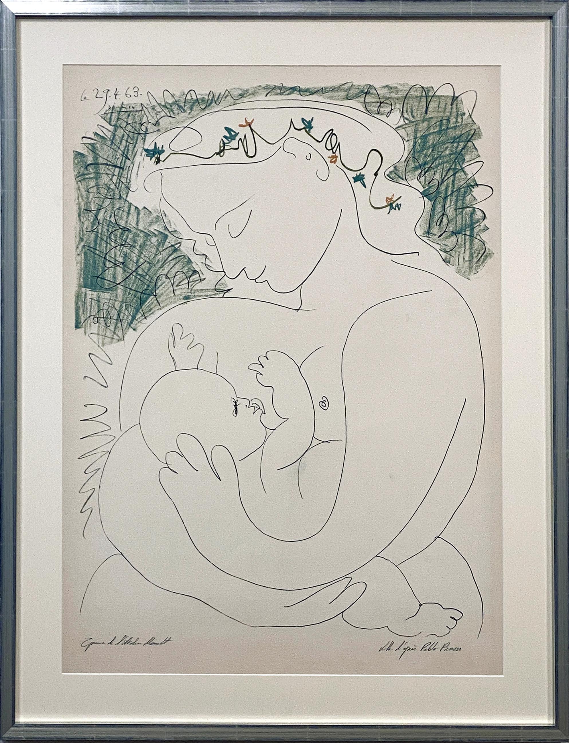 (after) Pablo Picasso Portrait Print - Le Grande Maternite