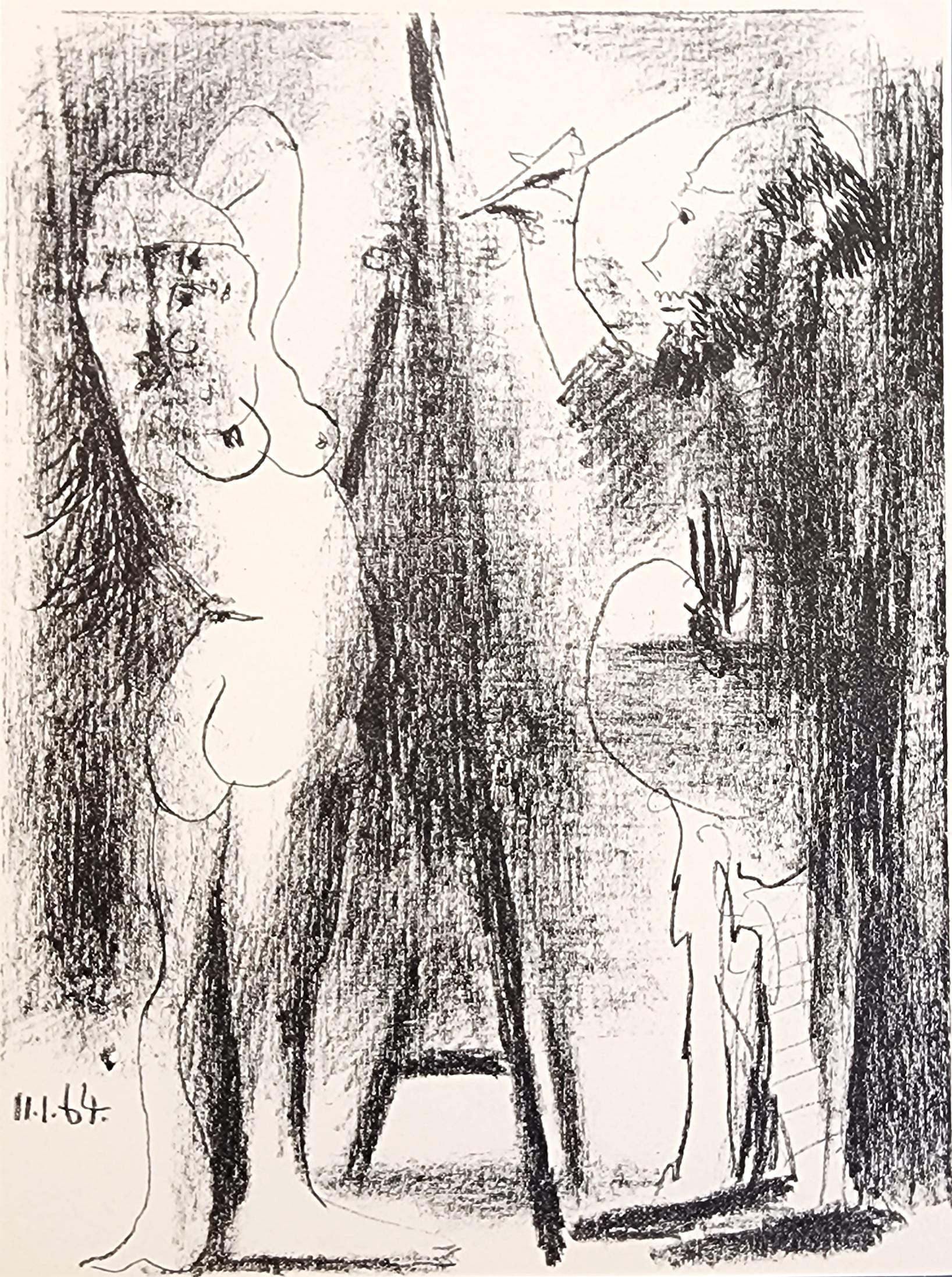 (after) Pablo Picasso Figurative Print - Le Peintre et son Modele
