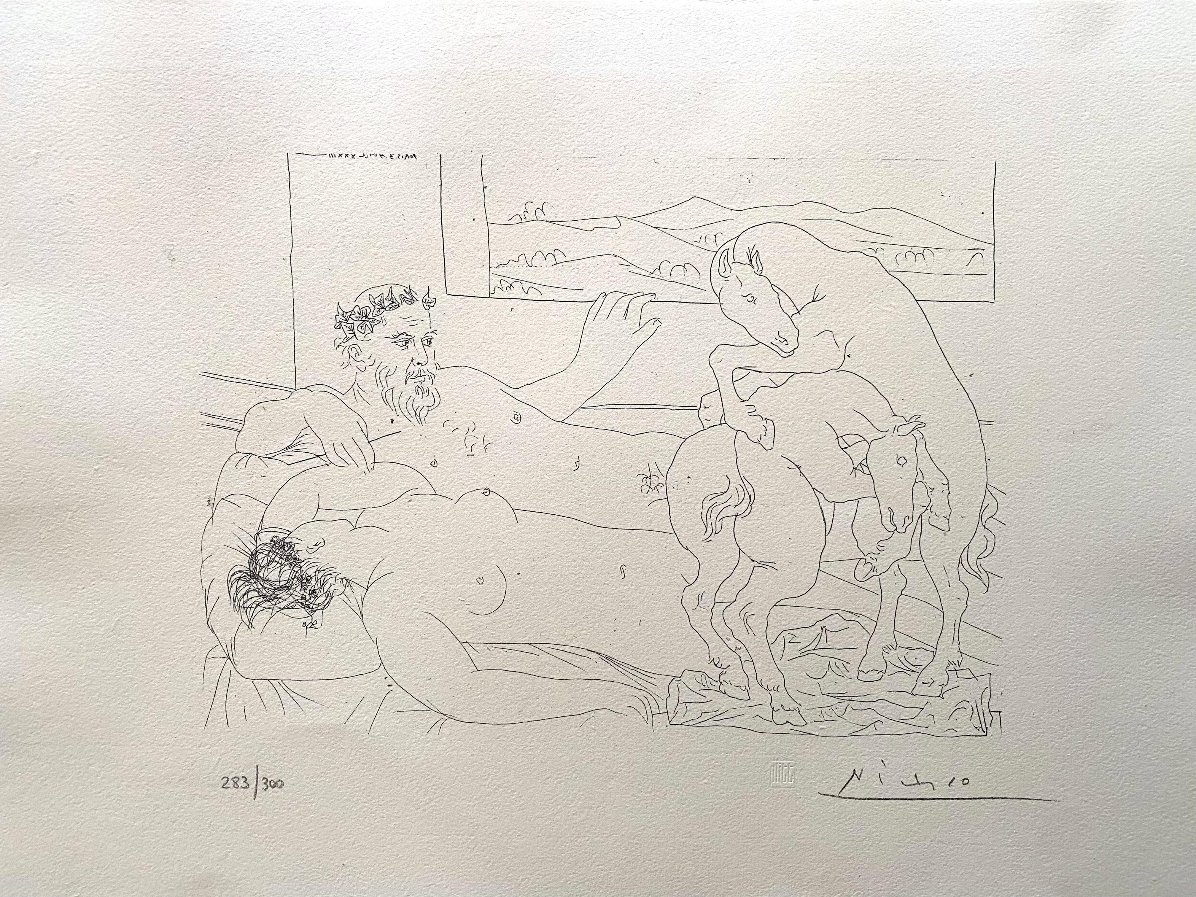 “Le Repos du Sculpteur, 3” - Modern Print by (after) Pablo Picasso