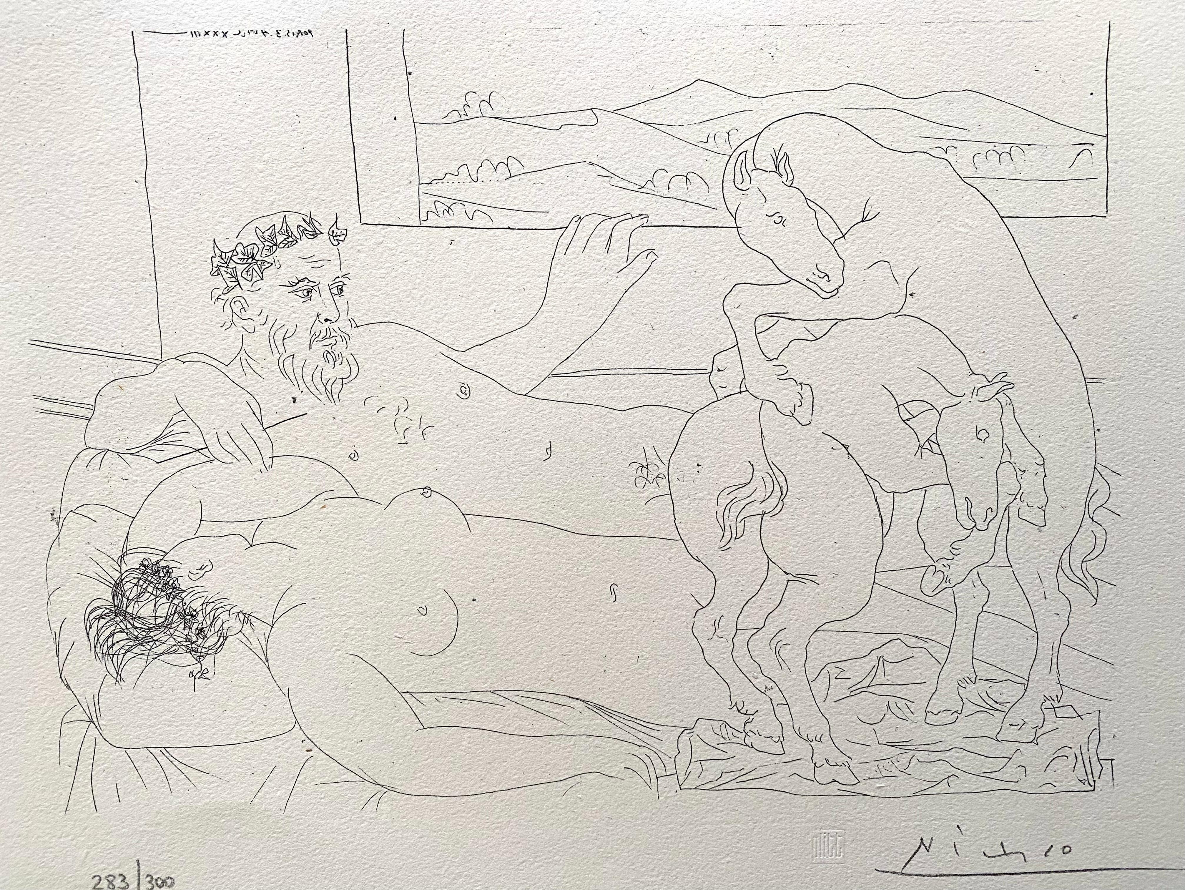 
Description: Pablo Picasso created the Suite Vollard between 1930 and 1939 in honor of his friend and art dealer, Ambroise Vollard. The suite is comprised of 100 etchings, illustrating Picasso's most famous themes. In 1990, the Picasso family