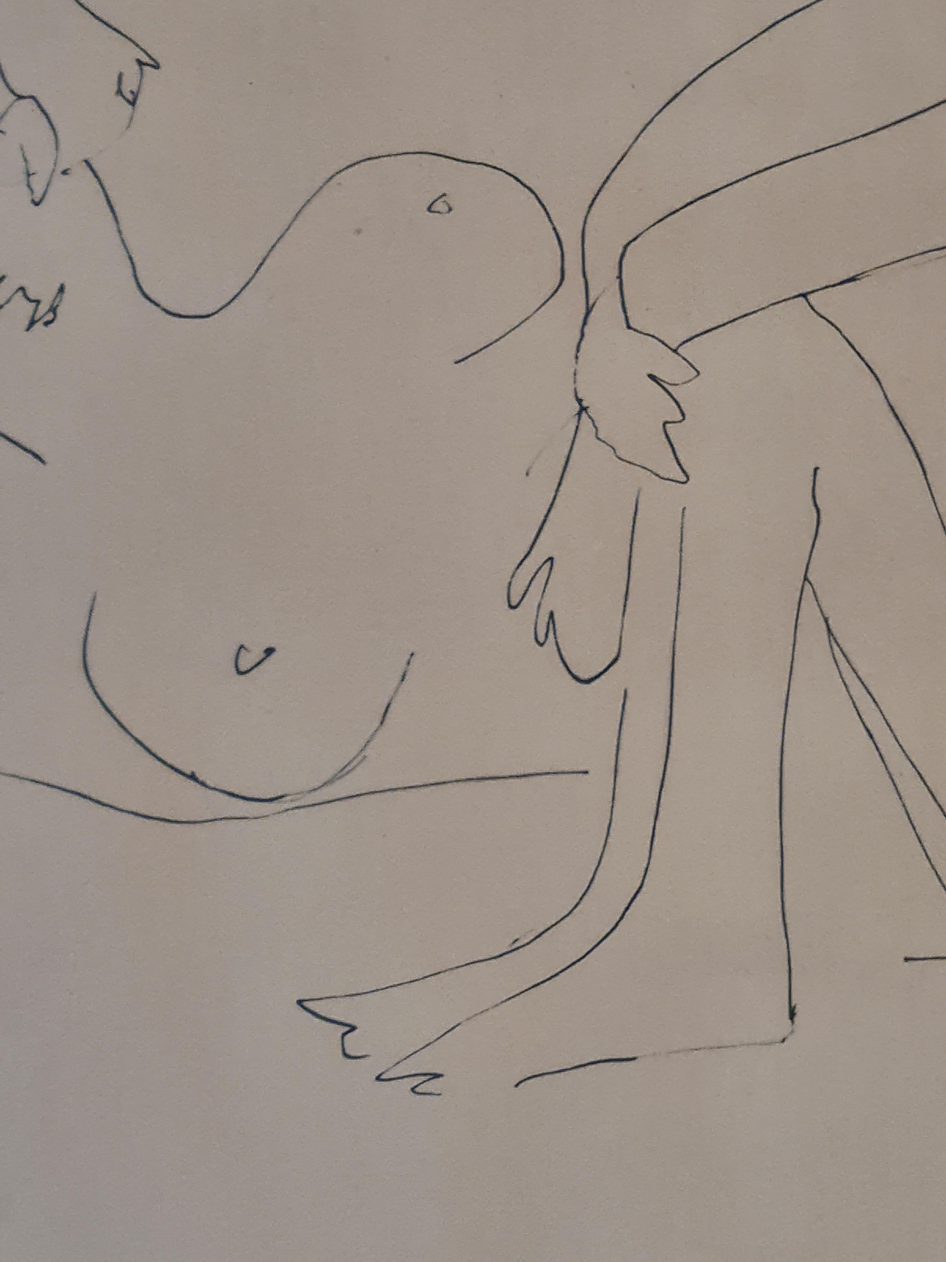 Le Repos IV, Signed/Dated Picasso 8 Mai 47 'dans la planche'. Numbered in Pencil - Modern Print by (after) Pablo Picasso