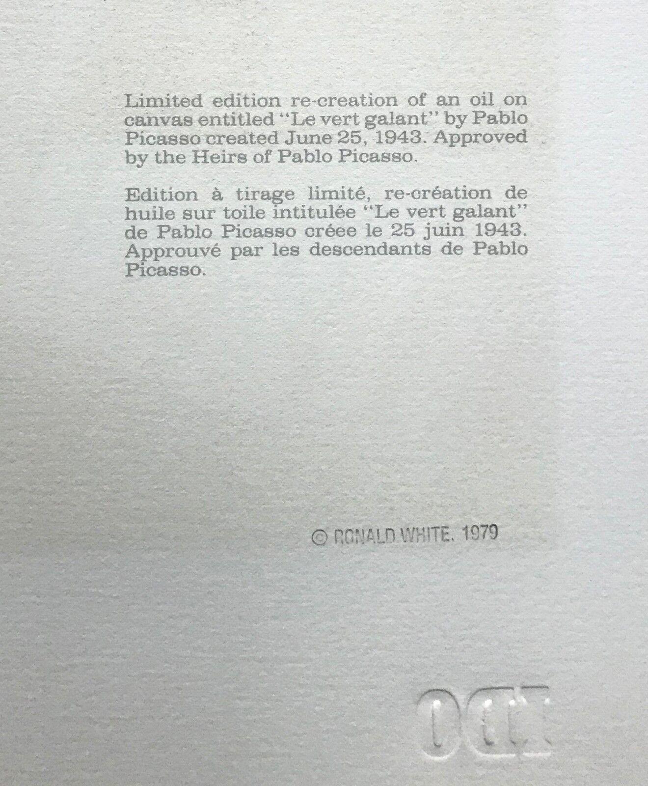 Le Verte Galant (from Picasso Estate Collection) - Cubist Print by (after) Pablo Picasso