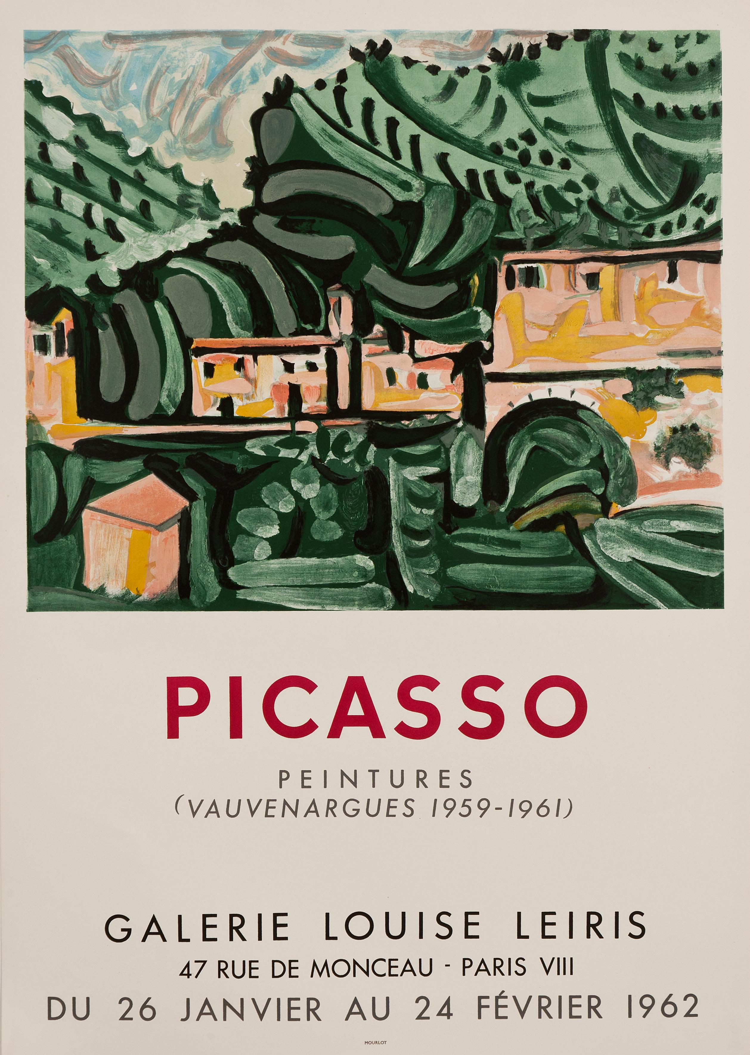 (after) Pablo Picasso Landscape Print – Le Village de Vauvenargues – (nach) Pablo Picasso, 1962