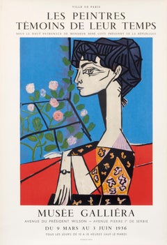"Les Peintres Temoins de leurs Temps" Vintage Picasso French Exhibition Poster