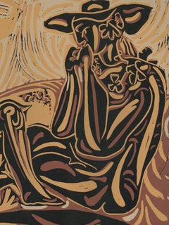 Les Vendangeurs   - Linocut Reproduction After Pablo Picasso - 1962
