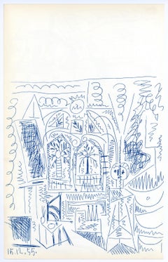 Vintage lithograph for Carnet Californie