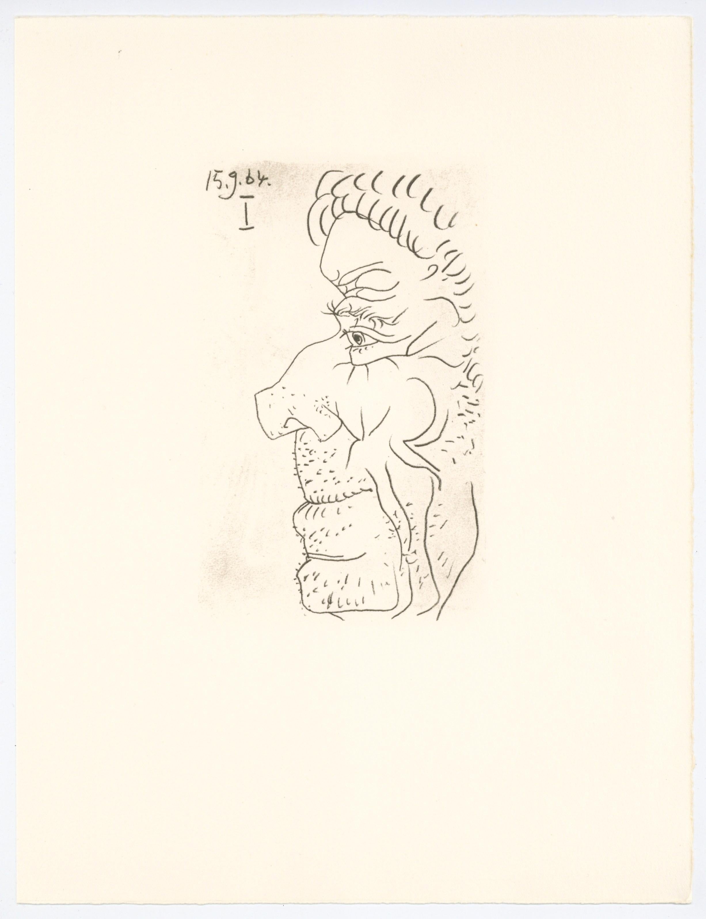 Portrait Print di (after) Pablo Picasso - litografia per "Le Gout du Bonheur