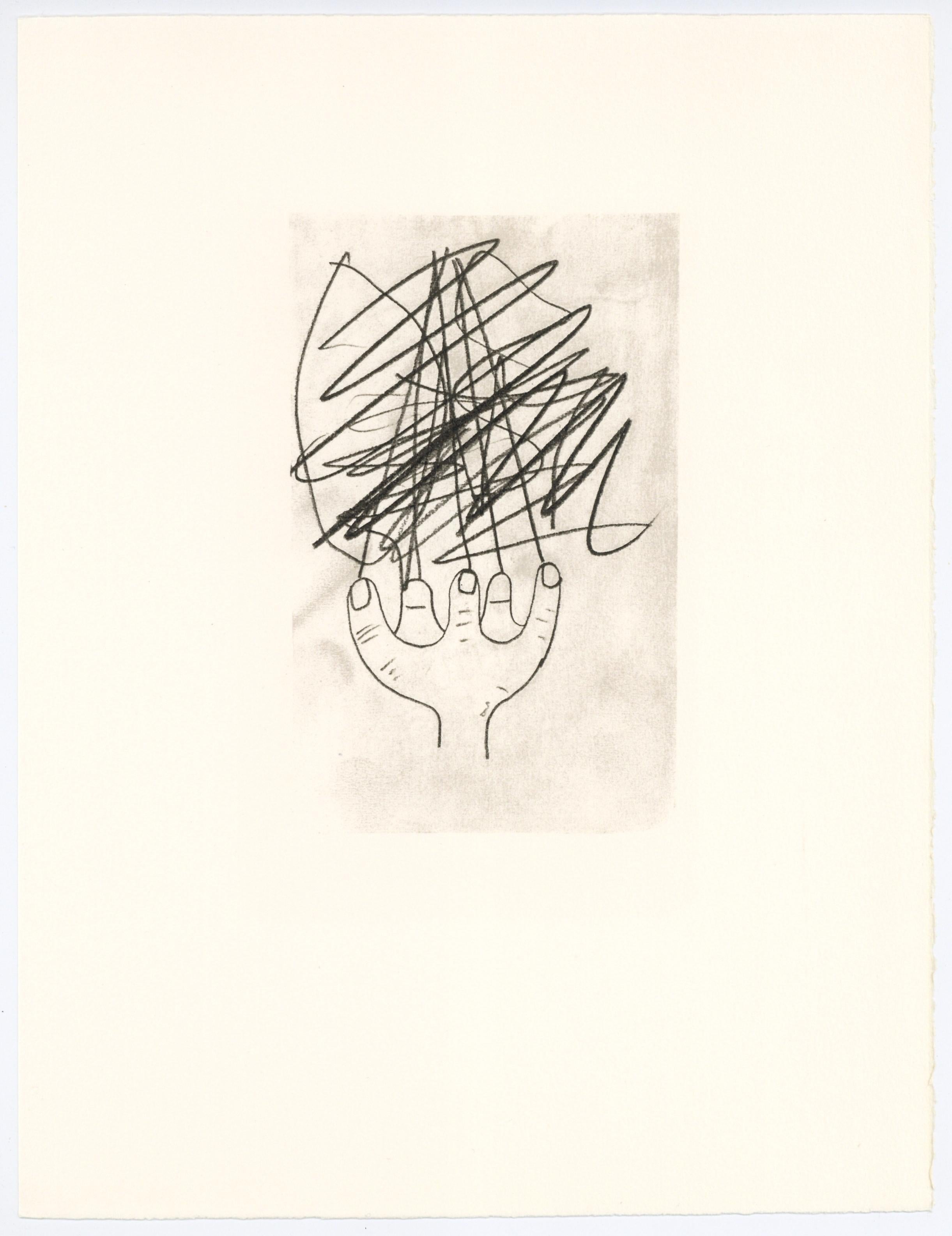 (after) Pablo Picasso Portrait Print - lithograph for "Le Gout du Bonheur"