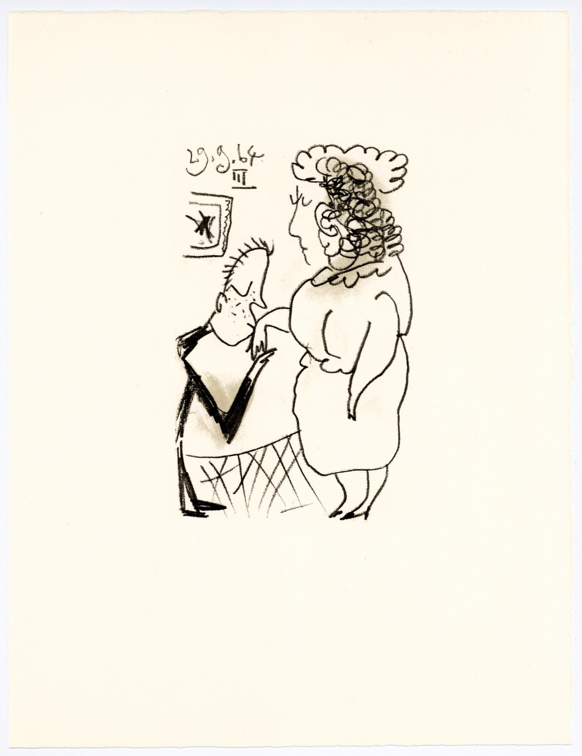 Portrait Print de (after) Pablo Picasso - litografía para "Le Gout du Bonheur" (El gozo del bien)