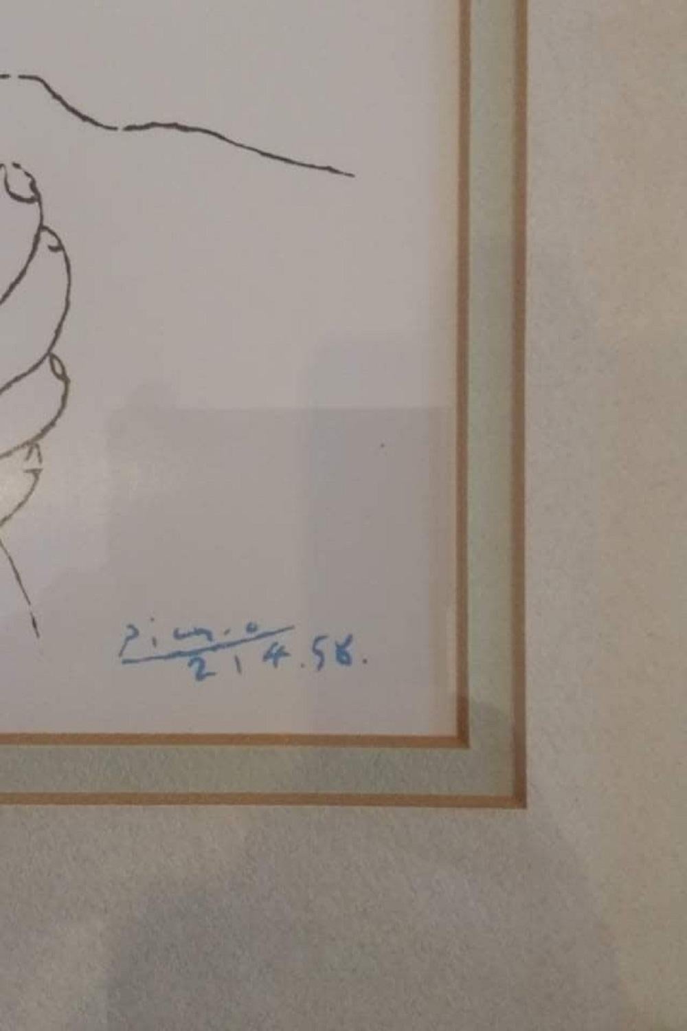 picasso hand with flowers