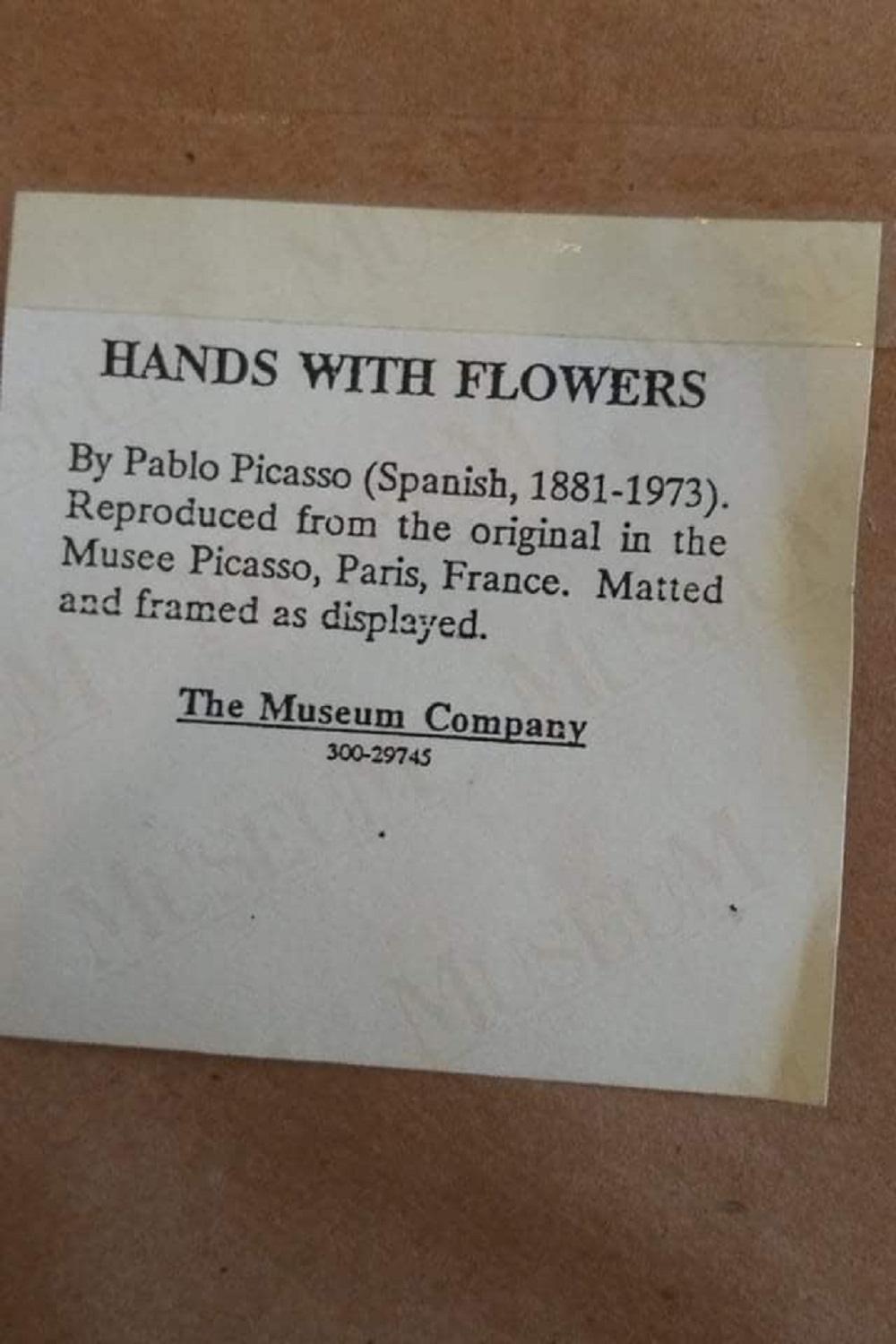 picasso hands with flowers