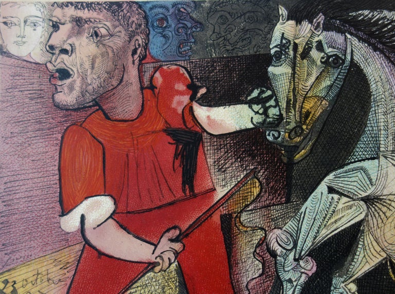 Man with a Horse - Vintage lithograph poster - Mourlot / Czwiklitzer #131 - Modern Print by (after) Pablo Picasso