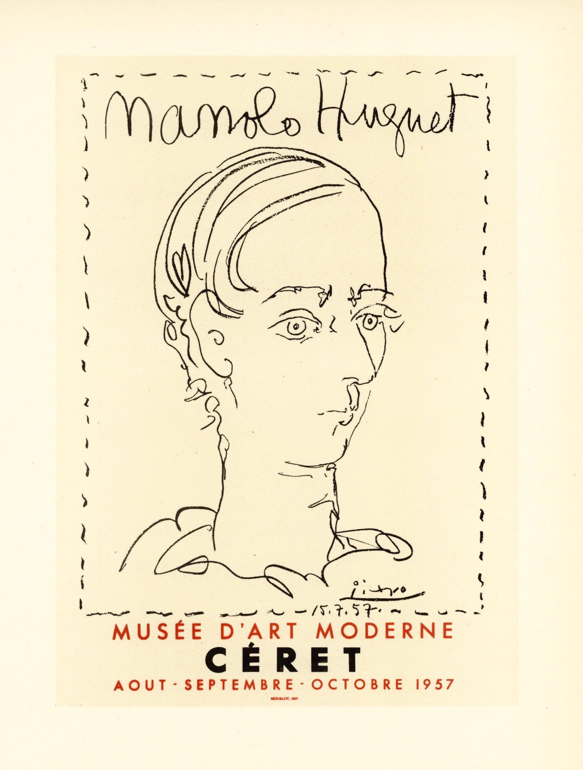 "Manolo Hugnet" lithograph poster - Print by (after) Pablo Picasso