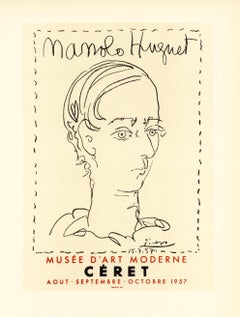 Vintage "Manolo Hugnet" lithograph poster