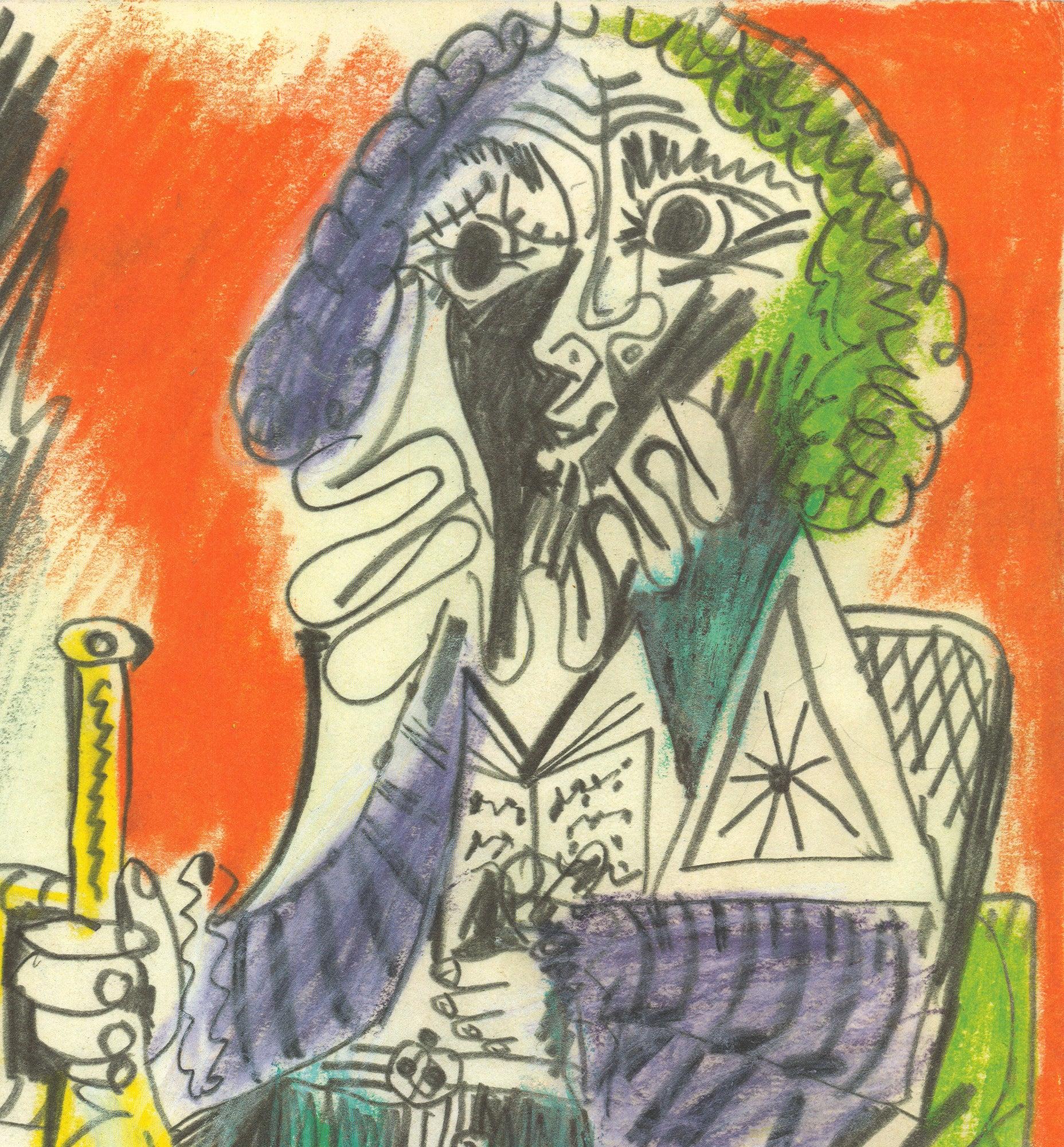 Marlborough-Saidenberg Trumpet Player - Cubist Print by (after) Pablo Picasso